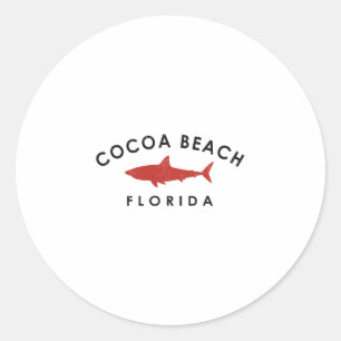 Cocoa Beach Florida Hai Urlaub Souvenir Vintag Runder Aufkleber