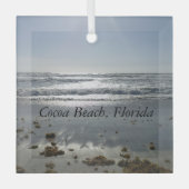 Cocoa Beach Florida Ornament Aus Glas (Vorderseite)