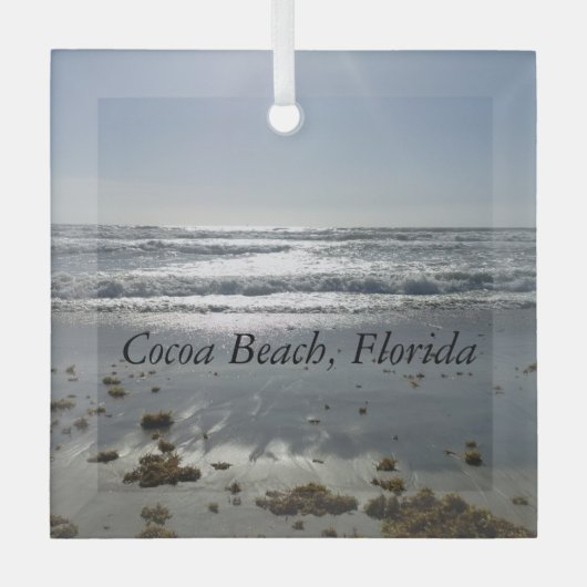 Cocoa Beach Florida Ornament Aus Glas (Vorderseite)