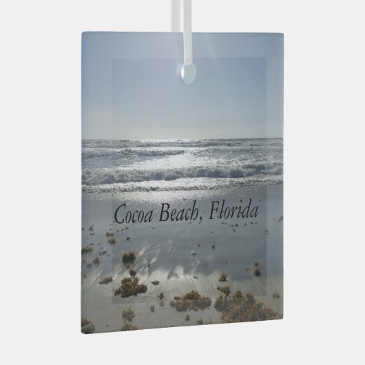 Cocoa Beach Florida Ornament Aus Glas (Vorderseite Rechts)