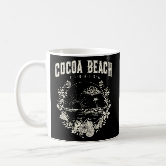 Cocoa Beach Florida Palm Tree Beach Kaffeetasse (Links)