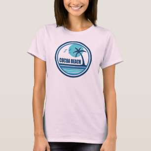Cocoa Beach Florida Palm Tree Birds T-Shirt