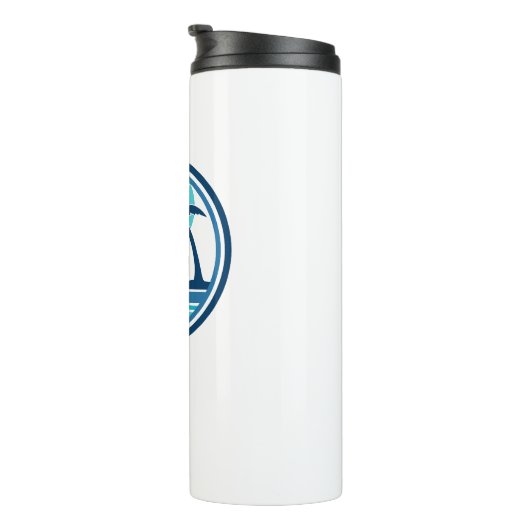 Cocoa Beach Florida Palm Tree Birds Thermosbecher (Nach rechts gedreht)