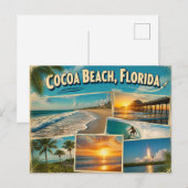 Cocoa Beach, Florida Postkarte (Vorne/Hinten)