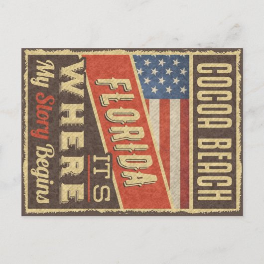 Cocoa Beach Florida Postkarte (Vorderseite)