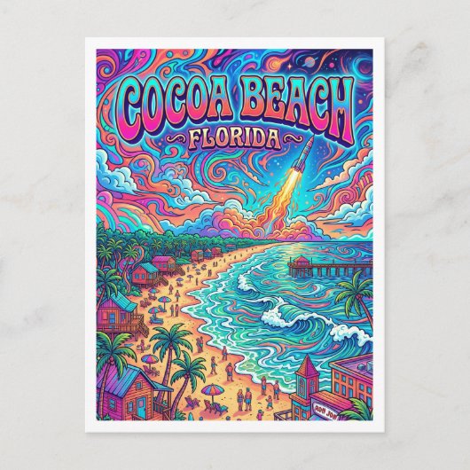 Cocoa Beach Florida Postkarte (Vorderseite)