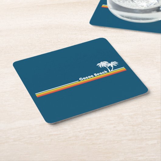 Cocoa Beach Florida Rechteckiger Pappuntersetzer (angewinkelt)