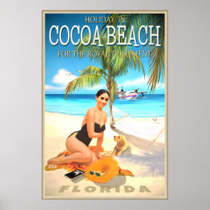 Cocoa Beach Florida Reiseplakat Princess Royal Poster