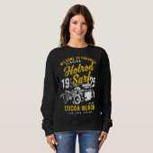 Cocoa Beach Florida Retro Hotrod Surf Distressed   Sweatshirt (Vorne ganz)