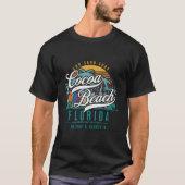 Cocoa Beach Florida Retro Sun Sand Surf Pa T-Shirt (Vorderseite)