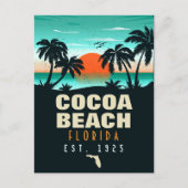 Cocoa Beach Florida Retro Sunset Souvenirs 60er Postkarte (Vorderseite)