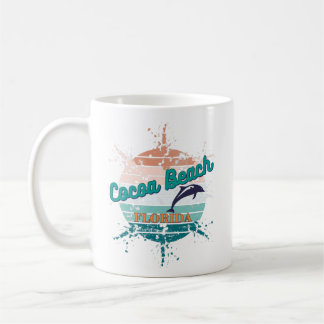 Cocoa Beach Florida Retro Vintager Sonnenuntergang Kaffeetasse