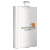 Cocoa Beach Florida Sun Palm Trees Flachmann (Rechts)