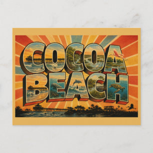 Cocoa Beach Florida Surf Pier Mangroven Kunst Postkarte