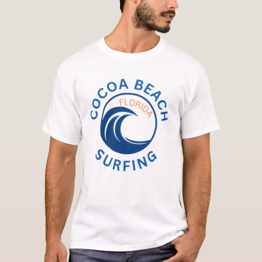 Cocoa Beach Florida Surfen T-Shirt (Vorderseite)