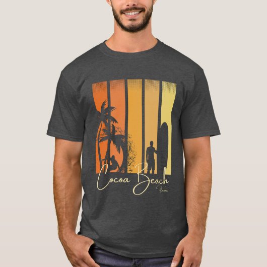 Cocoa Beach Florida Surfing T-Shirt (Vorderseite)