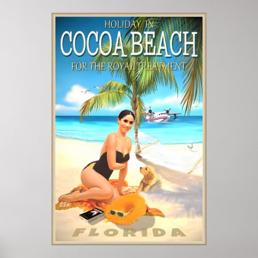 Cocoa Beach Florida Travel Poster Princess Royal (Vorne)