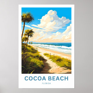 Cocoa Beach Florida Travel Print Poster