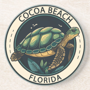 Cocoa Beach Florida Turtle Abzeichen Getränkeuntersetzer
