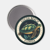 Cocoa Beach Florida Turtle Abzeichen Magnet (Vorderseite/Rückseite)