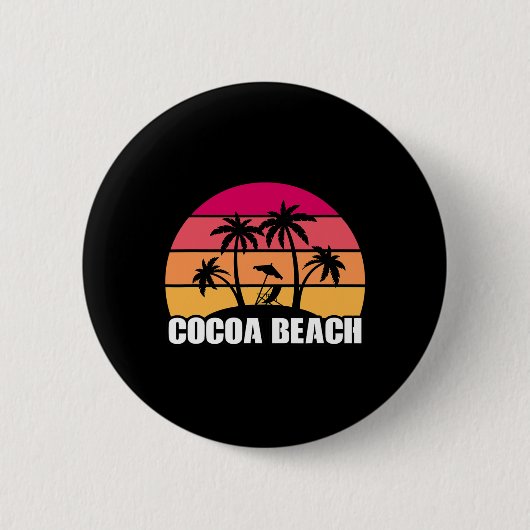 Cocoa Beach Florida Urlaubs-Souvenir für Männer Fr Button (Vorderseite)