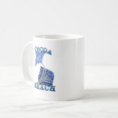 Cocoa Beach Florida Vacation Tribal Stingray Kaffeetasse (Vorderseite Links)