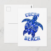 Cocoa Beach Florida Vacation Tribal Turtle Postkarte (Vorne/Hinten)