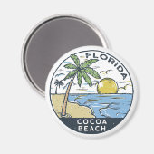 Cocoa Beach Florida Vintag Magnet (Vorderseite/Rückseite)