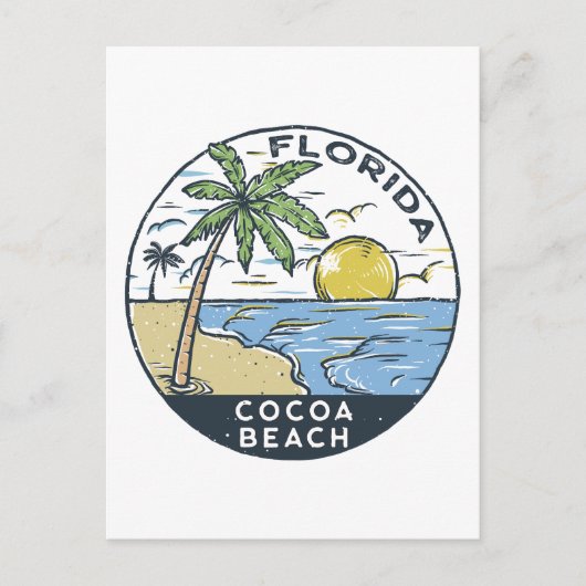 Cocoa Beach Florida Vintag Postkarte (Vorderseite)