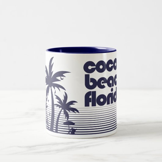 Cocoa Beach Florida Zweifarbige Tasse (Mittel)