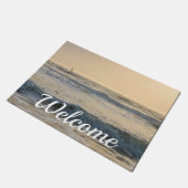 Cocoa Beach Paddleboarding Welcome Doormat Fußmatte (Schrägansicht)