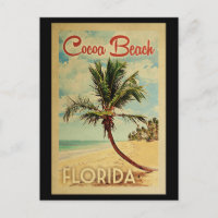 Cocoa Beach Palm Tree Vintage Reisen