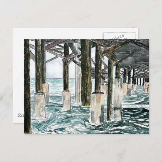 Cocoa Beach Pier Postkarte (Vorne/Hinten)