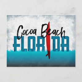 Cocoa Beach Postcard Florida Surfboard Postkarte