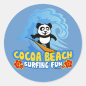 Cocoa Beach Surfspass Runder Aufkleber (Vorderseite)
