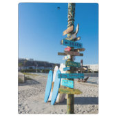 Cocoa Beach Tiki Totem Klemmbrett (Rückseite)