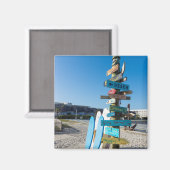 Cocoa Beach Tiki Totem Magnet (Vorderseite/Rückseite)