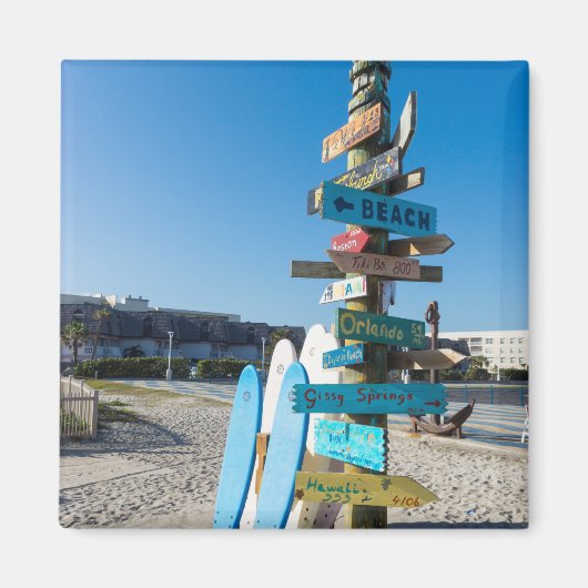 Cocoa Beach Tiki Totem Magnet (Vorne)