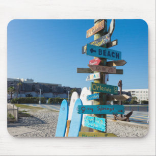 Cocoa Beach Tiki Totem Mousepad