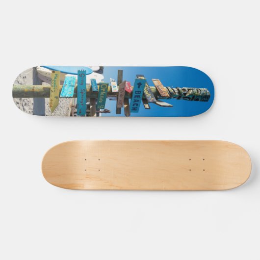 Cocoa Beach Tiki Totem Skateboard (Horizontal)