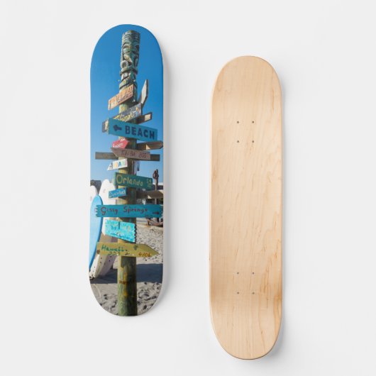 Cocoa Beach Tiki Totem Skateboard (Vorderseite)