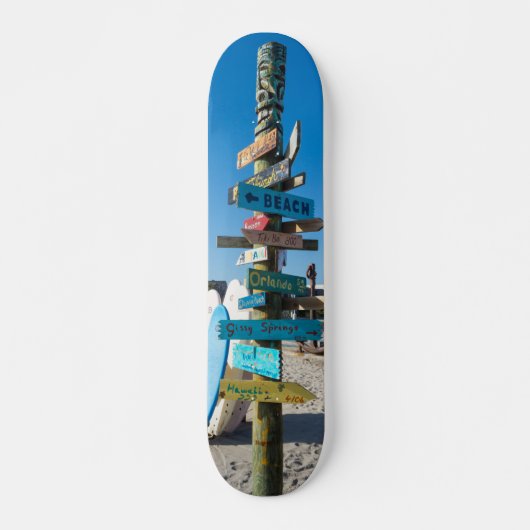 Cocoa Beach Tiki Totem Skateboard (Vorne)