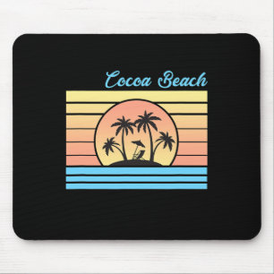 Cocoa Beach Urlaub 80er Pastell Reise Ferien So Mousepad