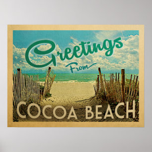Cocoa Beach Vintage Reisen Poster