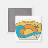 Cocoa Beach Wave Magnet (Vorderseite/Rückseite)