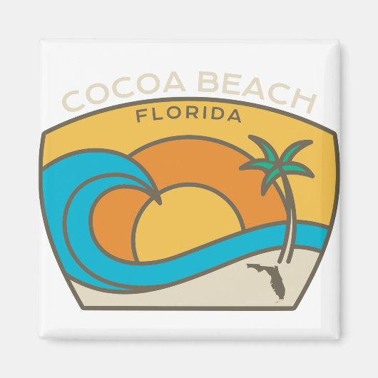 Cocoa Beach Wave Magnet (Vorne)