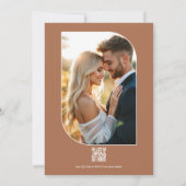 Cocoa Bean, Mushroom Taupe & Vanilla Cream Wedding Einladung (Rückseite)