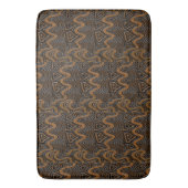 Cocoa-Braun geometrischer Kuba-Stoff Badematte (Vorderseite Vertikal)