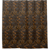 Cocoa-Braun geometrischer Kuba-Stoff Duschvorhang (Vorderseite)
