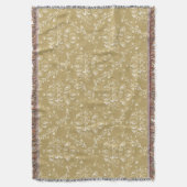Cocoa Brown Damask Decke (Vorderseite Vertikal)